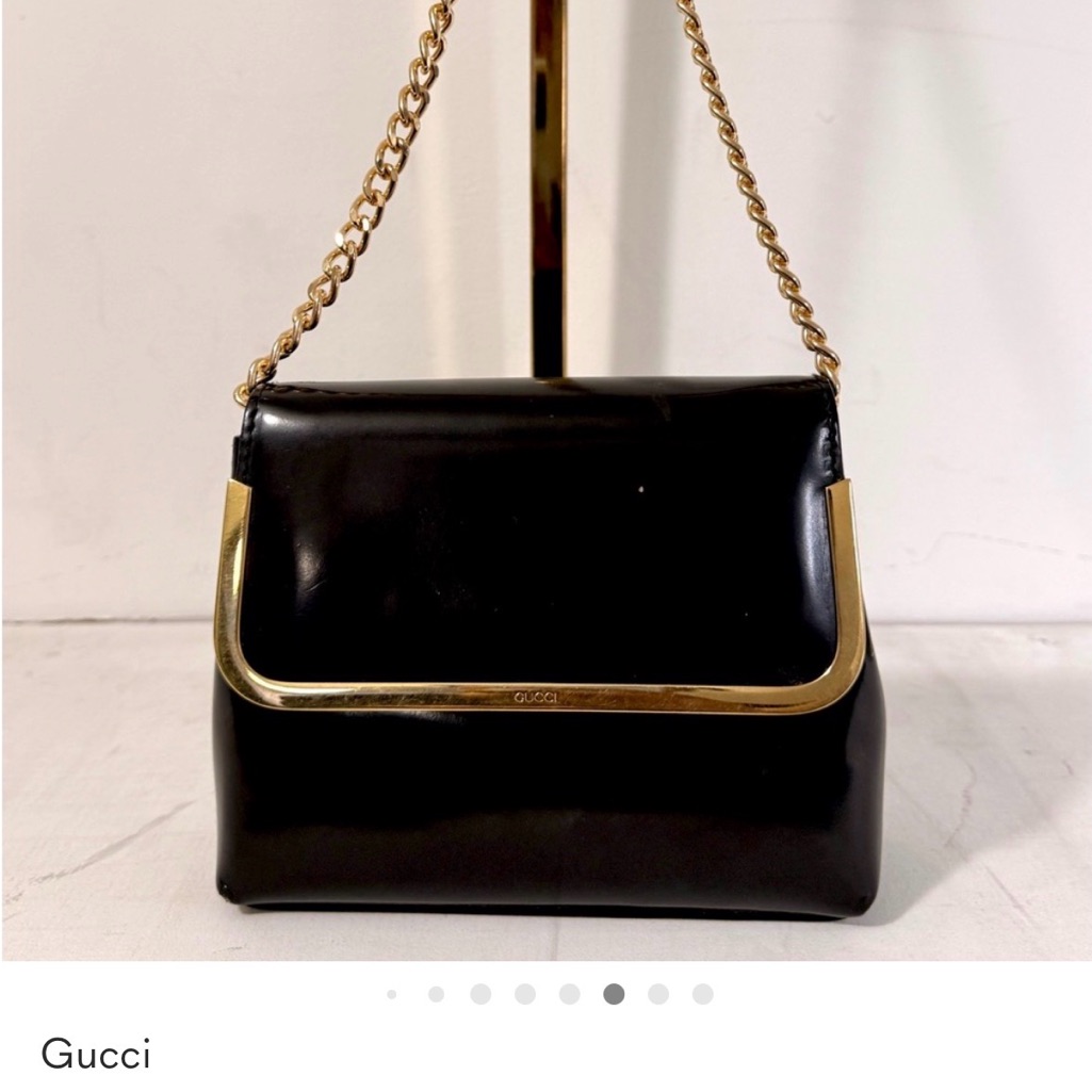 Gucci Black Mini Bag With Gold Accents - Crossbody